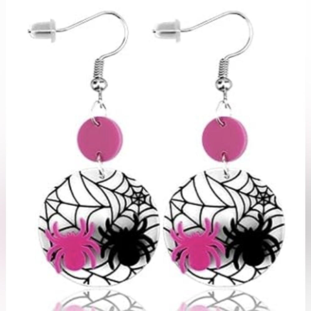 2 For $25 Halloween Earrings - Spider Web | Brand New - Picture 4 of 4